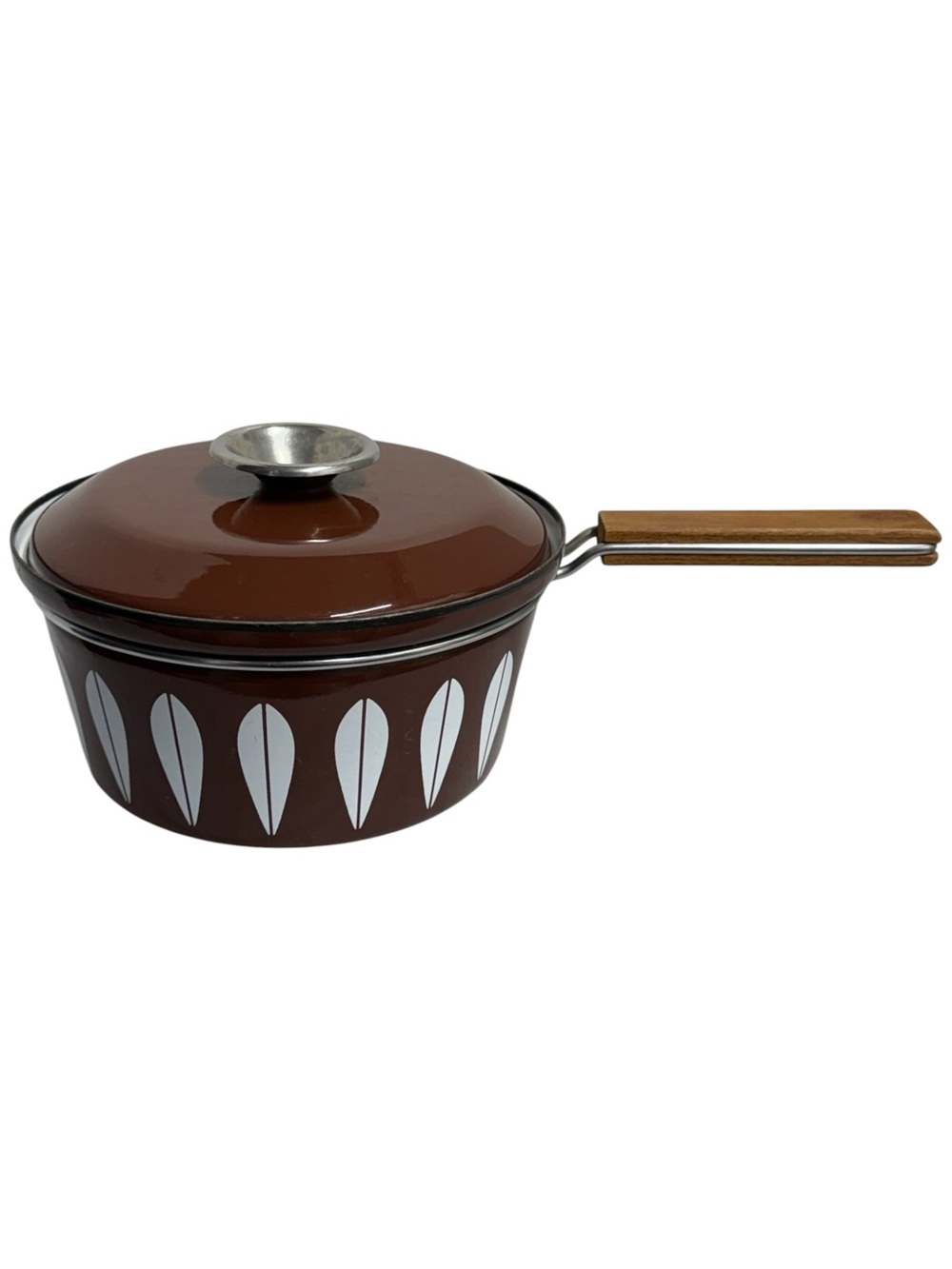 VTG Catherine Holm of Norway Brown Enamel Lotus Saucepan